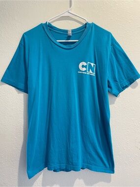 Cartoon Network Promotional T-Shirt L 📺 American Apparel Crew Blue